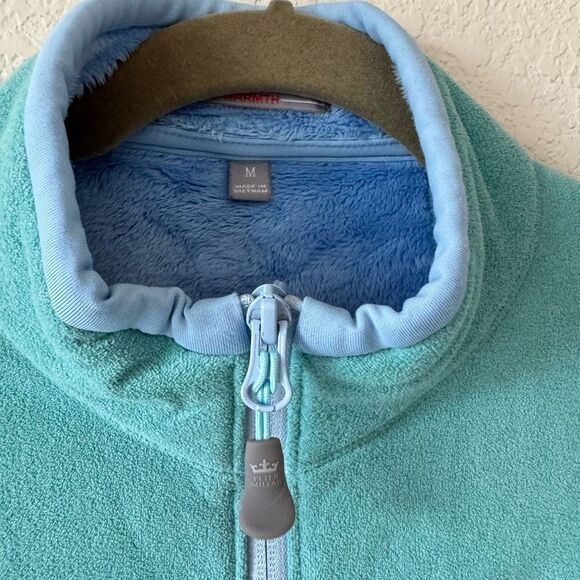 Peter Millar Women’s Fleece Full-Zip Jacket Size M Blue Green Cozy Warmth Layer - Picture 3 of 10